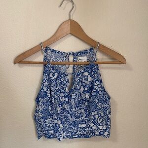 Japna Blue & White Floral Top